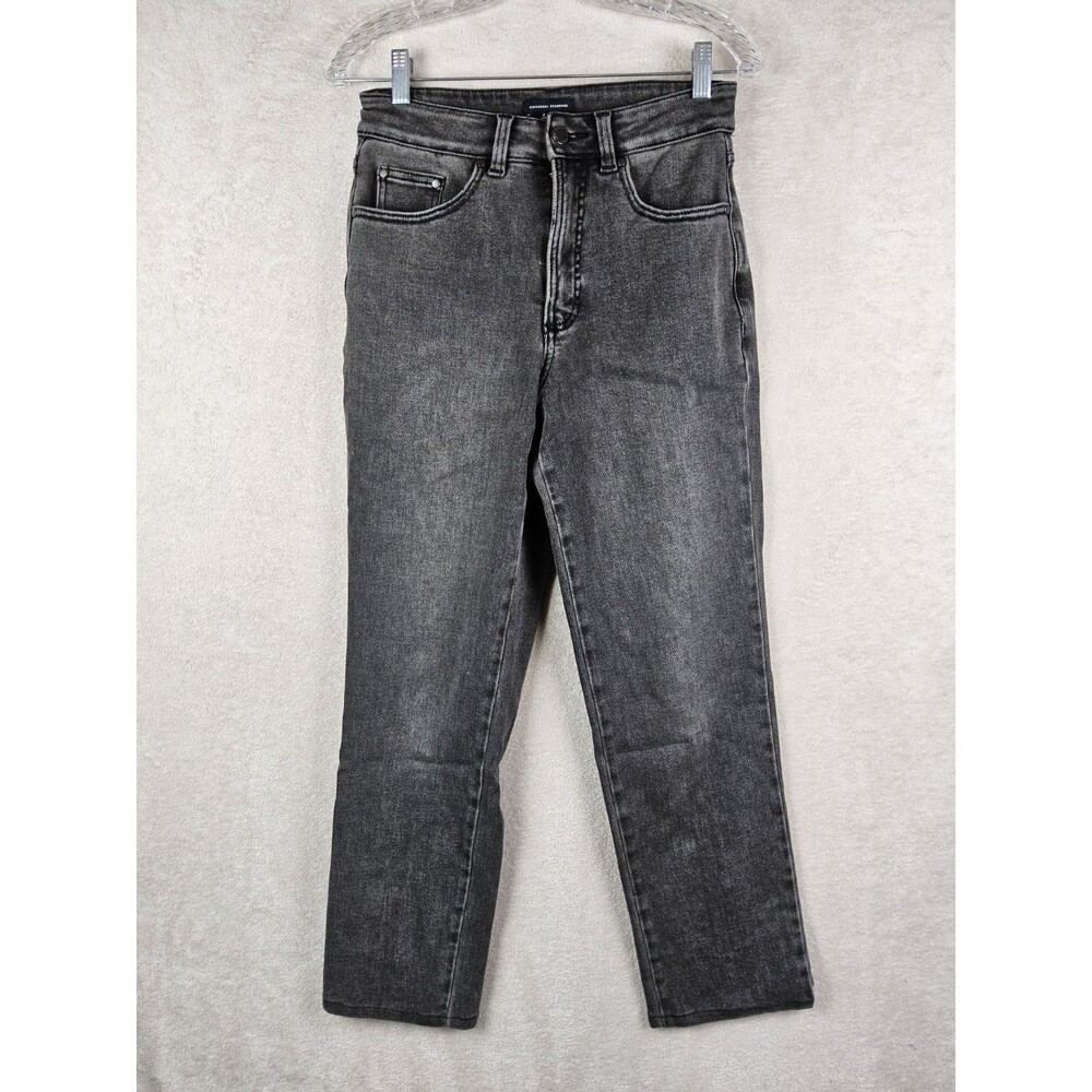 Universal Standard Women's High Rise Black Denim Straight Jeans Size 2 Long